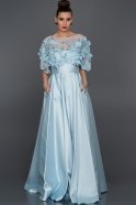 Длинное Вечернее Платье Синий ABU115