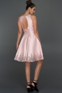 Короткое Вечернее Платье розовый S4458