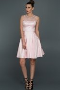 Короткое Вечернее Платье розовый S4461