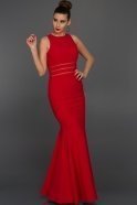 Длинное Вечернее Платье красный W6015