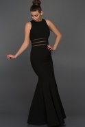 Длинное Вечернее Платье Черный W6015