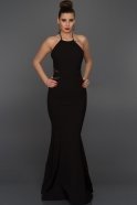 Длинное Вечернее Платье Черный W6016