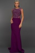 Длинное Вечернее Платье Пурпурный AN2410