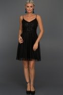 Короткое Вечернее Платье Черный AR36858