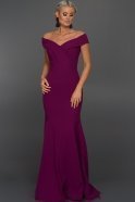 Длинное Вечернее Платье Пурпурный ST4010