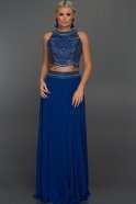 Длинное Вечернее Платье Ярко-синий ST9090