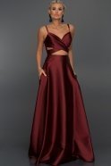 Длинное Вечернее Платье Бордовый ABU131