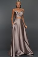 Длинное Вечернее Платье Телесный ABU131