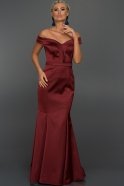 Длинное Вечернее Платье Бордовый ST9258
