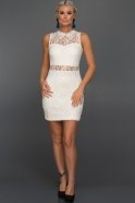 Короткое Коктейльное Платье Белый ABK254
