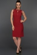 Короткое Вечернее Платье Бордовый N98514