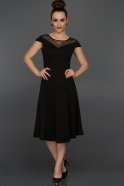 Короткое Вечернее Платье Черный AR36658