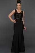 Длинное Вечернее Платье Черный AR36947