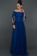Длинное Вечернее Платье Принцесса Ярко-синий ABU019