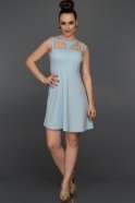 Короткое Вечернее Платье Светло-синий D9097