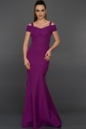 Длинное Вечернее Платье Пурпурный ABU076