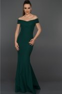 Длинное Вечернее Платье зелёный ABU076