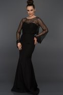 Длинное Выпускное Платье Черный C7226