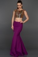 Длинное Вечернее Платье Пурпурный C7174