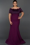 Длинное Широкое Платье Фиолетовый ABU024