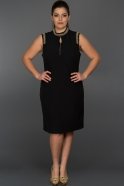 Короткое Платье Большого Размера Черный N98514