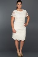 Короткое Свободное Вечернее Платье Белый N98515
