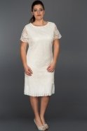 Короткое Свободное Вечернее Платье Белый N98573