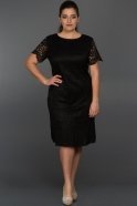 Короткое Свободное Вечернее Платье Черный N98573