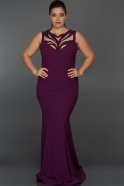 Длинное Платье Большого Размера Пурпурный W10000
