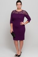 Короткое Свободное Вечернее Платье Пурпурный AR36731