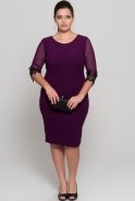 Короткое Платье Большого Размера Пурпурный AR36747