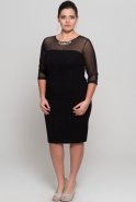 Короткое Свободное Вечернее Платье Черный AR36795