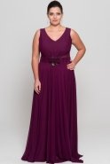 Длинное Свободное Вечернее Платье Пурпурный C9576