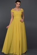 Длинное Вечернее Платье Лимонный ABU008