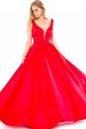 Длинное Вечернее Платье красный ABU145