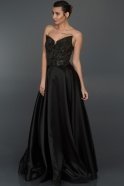 Длинное Вечернее Платье Сердечко Черный F4238