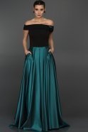 Длинное Вечернее Платье Темно-зеленый GG6824