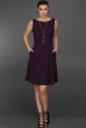 Короткое Вечернее Платье Пурпурный T2971