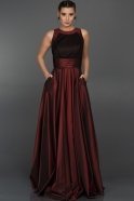 Длинное Вечернее Платье Бордовый W6017