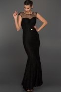 Длинное Вечернее Платье Черный W6024