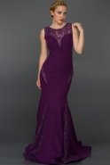 Длинное Вечернее Платье Пурпурный AN2401