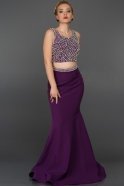 Длинное Вечернее Платье Пурпурный AN2412
