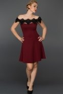 Короткое Вечернее Платье Бордовый AR36827