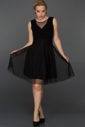 Короткое Вечернее Платье Черный AR36848