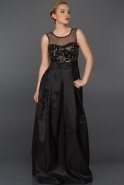 Длинное Вечернее Платье Черный AR36940