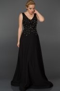 Длинное Вечернее Платье Черный F2416