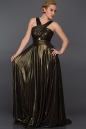 Длинное Вечернее Платье Золотой F4234