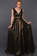 Длинное Вечернее Платье Золотой F4258