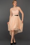 Короткое Вечернее Платье Пудровый N98511