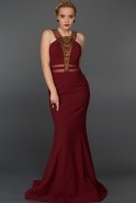 Длинное Вечернее Платье Бордовый W6009